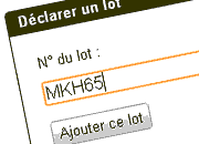 Renseigner son numéro de lot de puces RFID